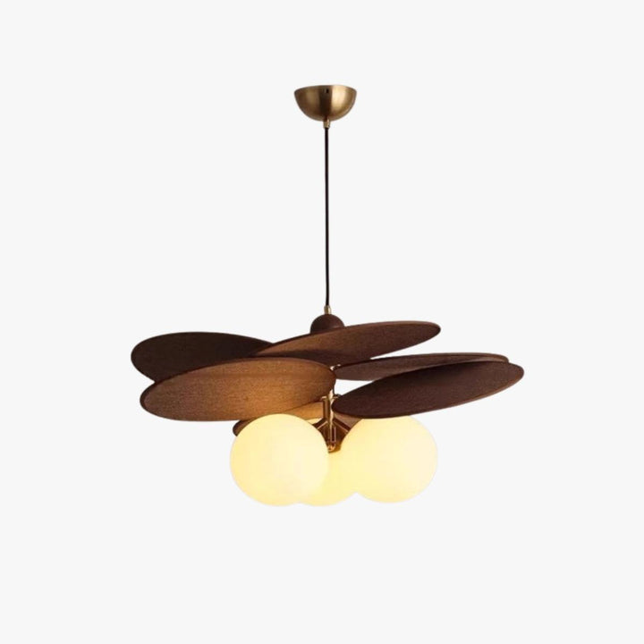 Japanese Wooden Leaf Pendant Light - LM1127