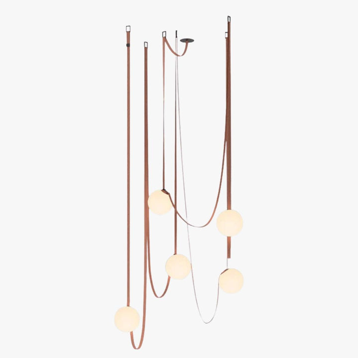 Leather Strap Globe Pendant Light - LM1125 - Lumora