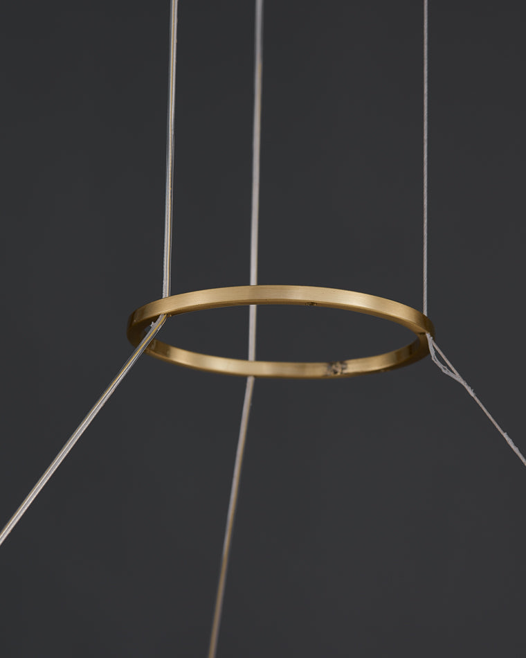 Enamel Round Brass Chandelier-LM1043 - Lumora
