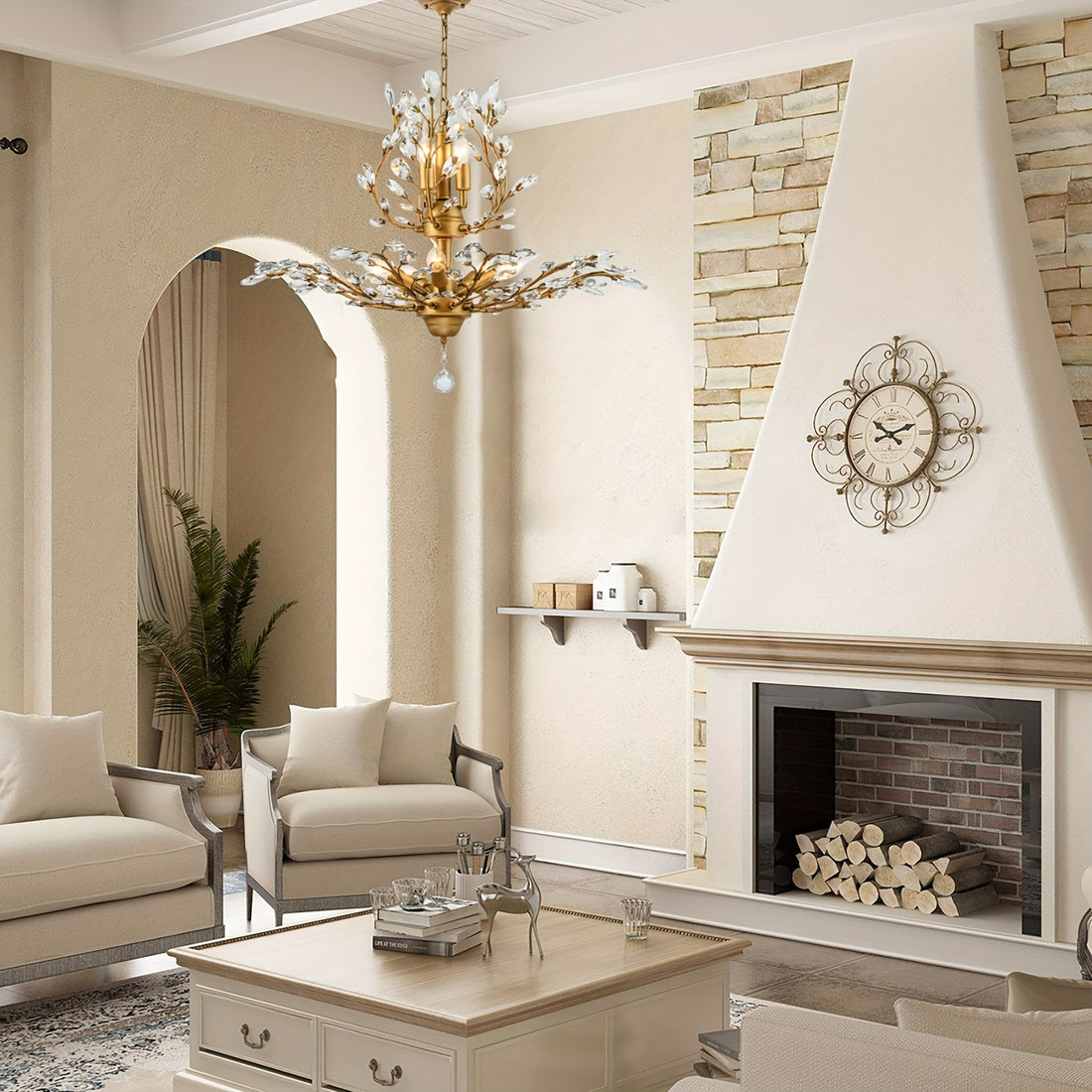 Vintage Bronze K9 Crystal 8-Light Rustic Chandelier – LM1053 - Lumora