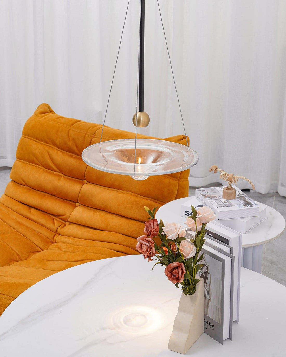 Glass Disc Pendant Light - LM1117