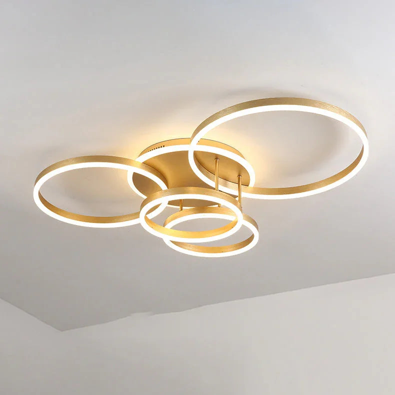 Gold Circular LED Ring Chandelier - LM1020 - Lumora