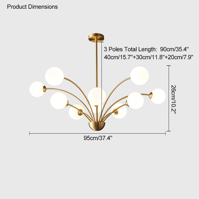 Aurora Luxe Globe Chandelier - LM1092 - Lumora