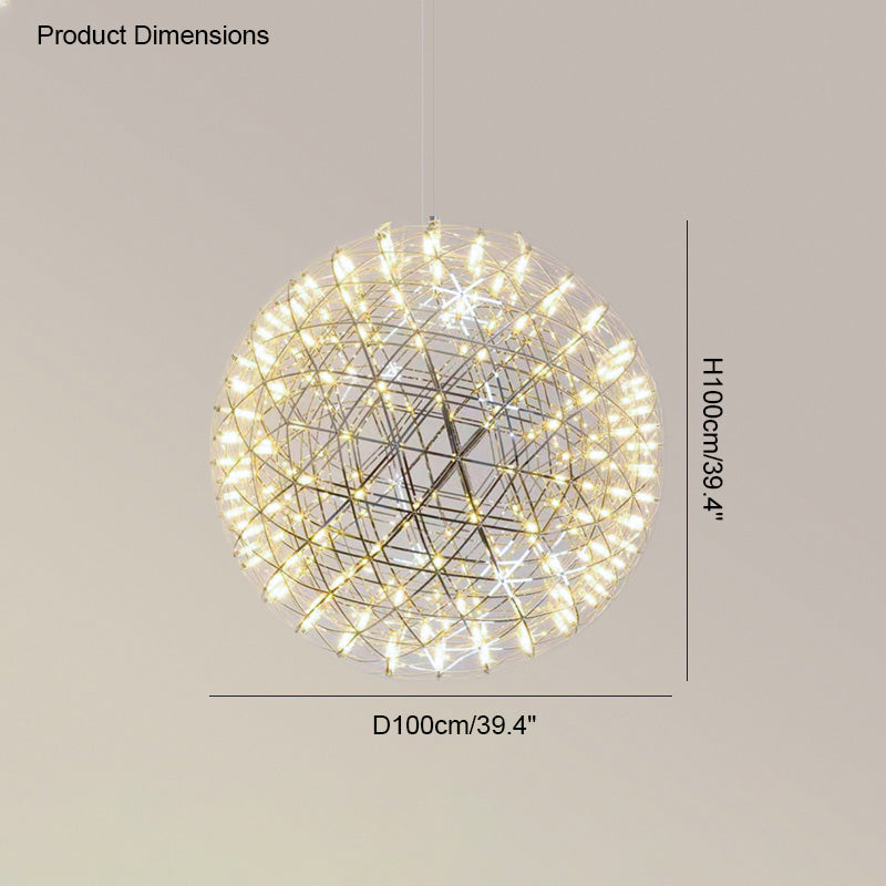 Luxury Chrome LED Sphere Chandelier - LM1073 - Lumora