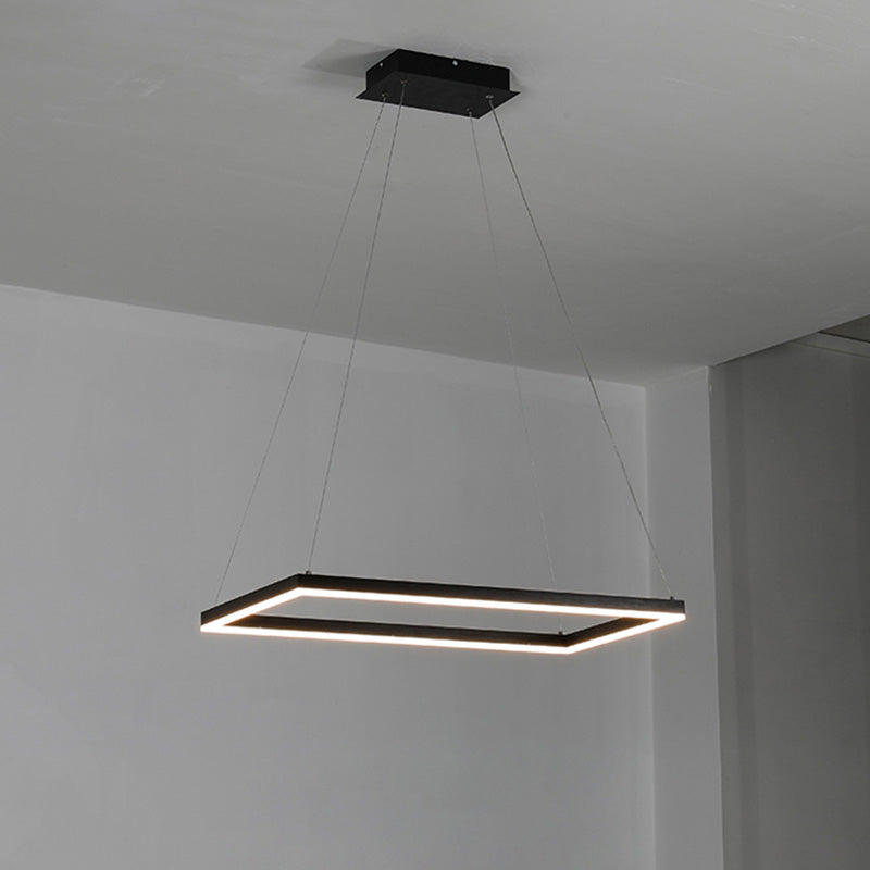 Tiered Rectangular LED Chandelier - LM1031 - Lumora