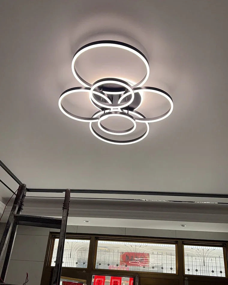 Gold Circular LED Ring Chandelier - LM1020 - Lumora