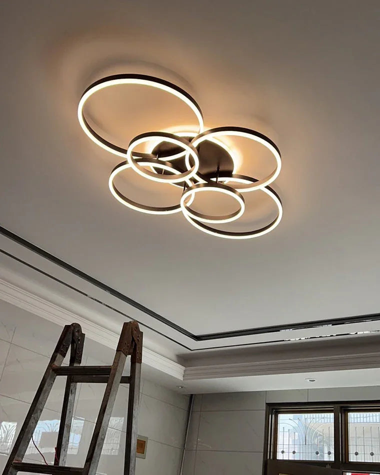 Gold Circular LED Ring Chandelier - LM1020 - Lumora