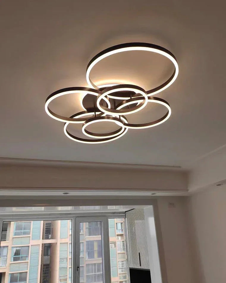 Gold Circular LED Ring Chandelier - LM1020 - Lumora