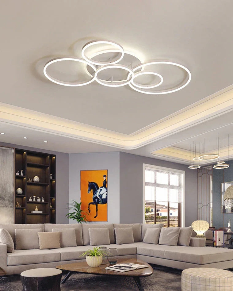 Gold Circular LED Ring Chandelier - LM1020 - Lumora