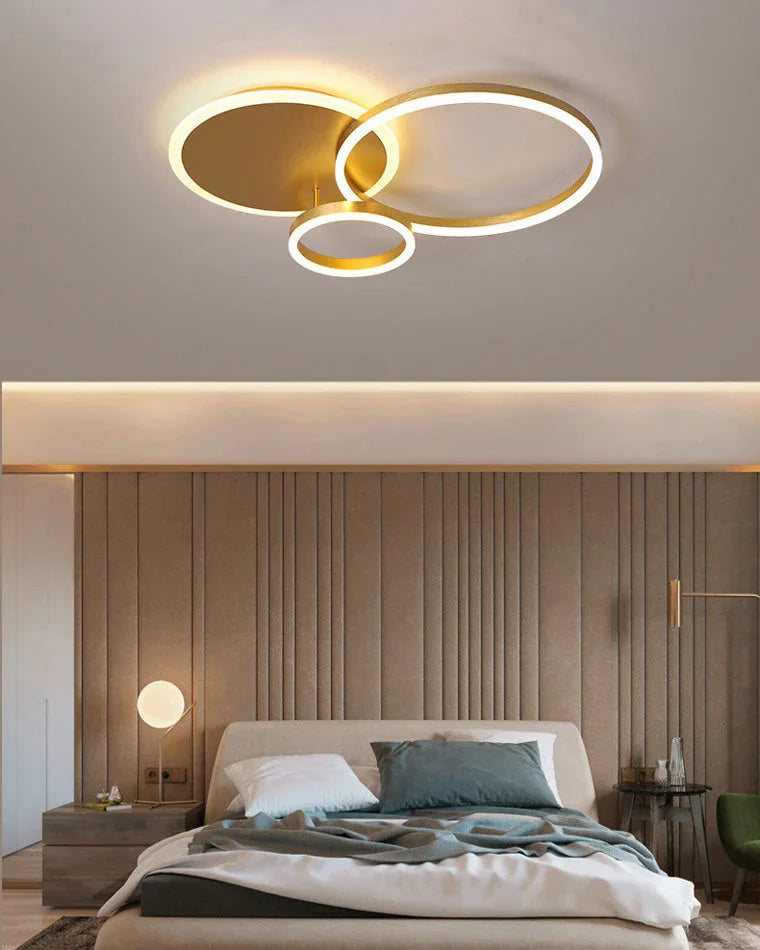 Gold Circular LED Ring Chandelier - LM1020 - Lumora