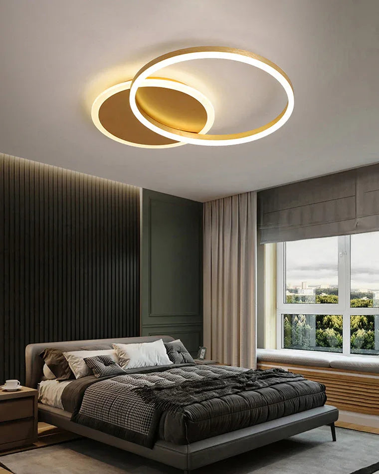 Gold Circular LED Ring Chandelier - LM1020 - Lumora
