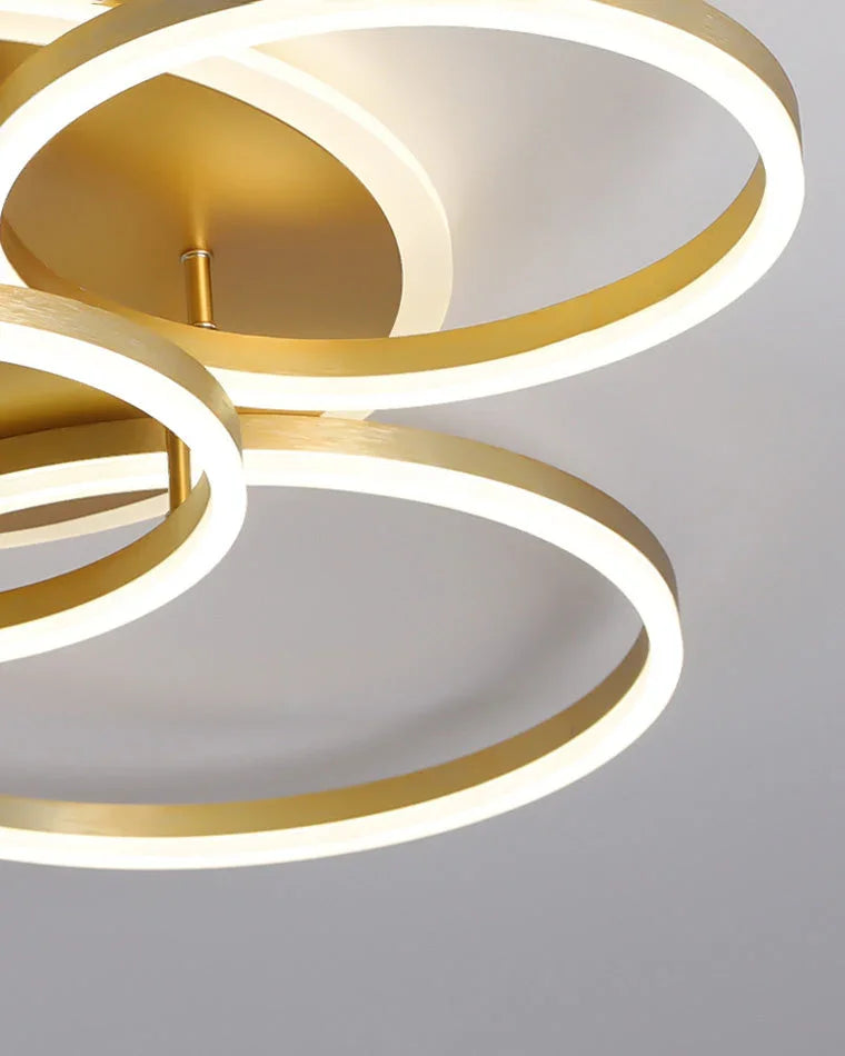 Gold Circular LED Ring Chandelier - LM1020 - Lumora