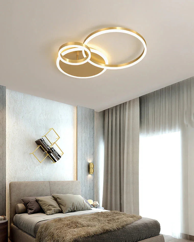 Gold Circular LED Ring Chandelier - LM1020 - Lumora