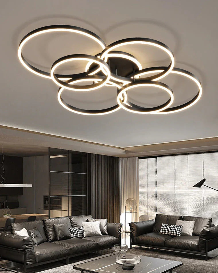 Gold Circular LED Ring Chandelier - LM1020 - Lumora