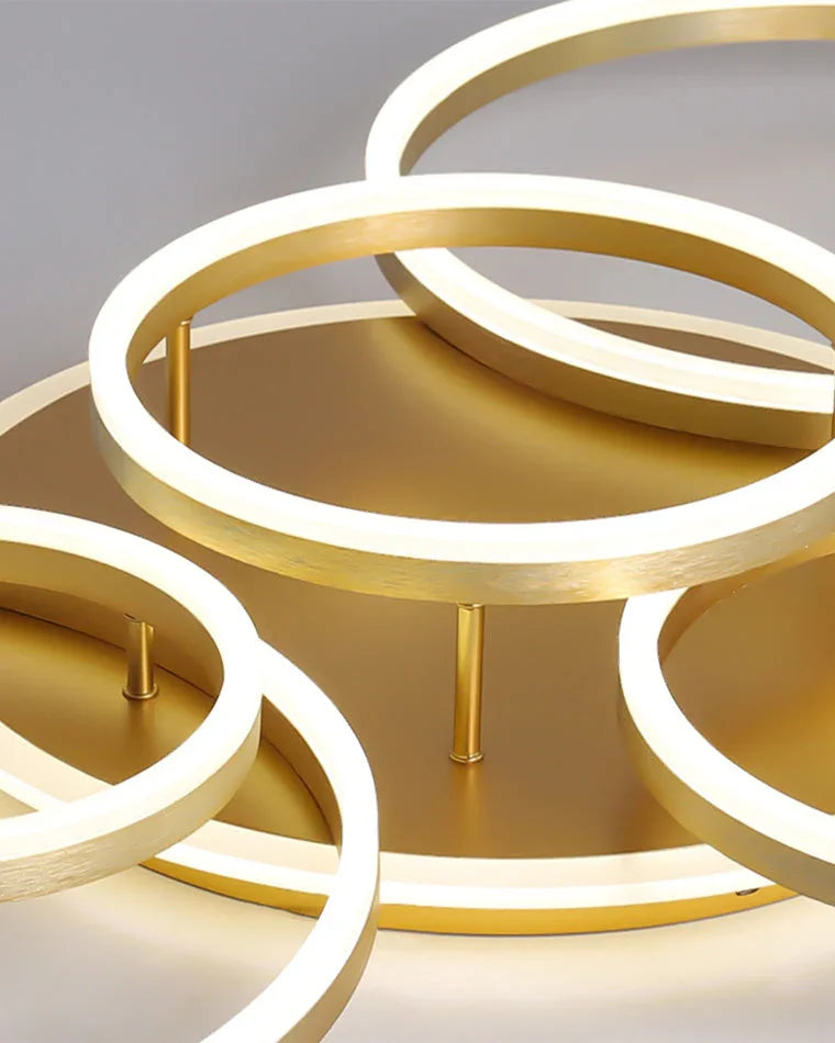 Gold Circular LED Ring Chandelier - LM1020 - Lumora
