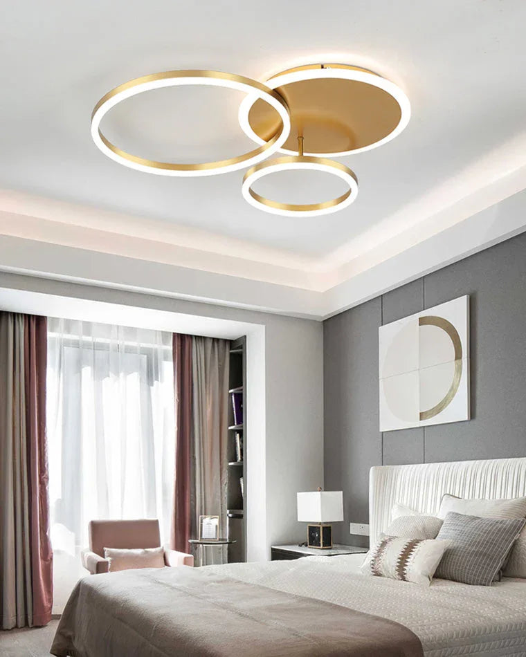 Gold Circular LED Ring Chandelier - LM1020 - Lumora