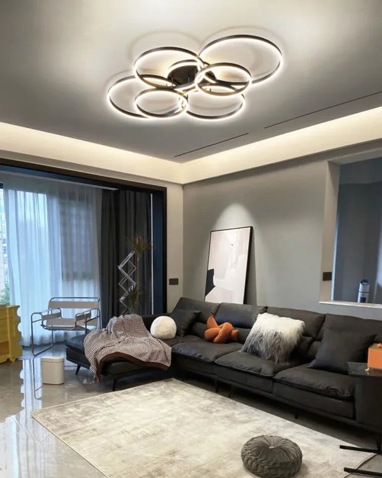 Gold Circular LED Ring Chandelier - LM1020 - Lumora