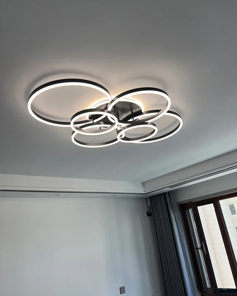 Gold Circular LED Ring Chandelier - LM1020 - Lumora