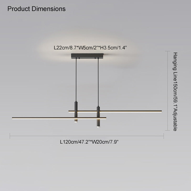 Minimalist Linear LED Pendant Light-LM1002 - Lumora