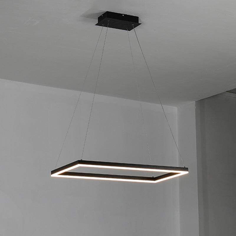 Tiered Rectangular LED Chandelier - LM1031 - Lumora