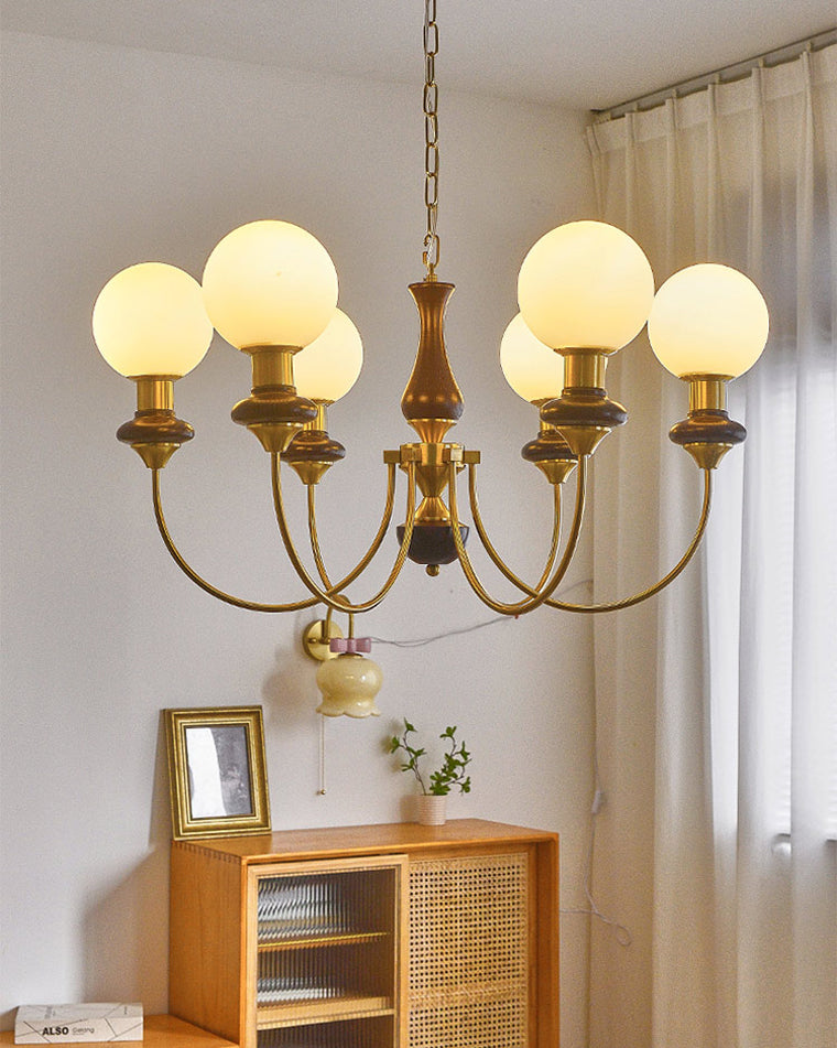 Copper Glass Ball Chandelier - LM1118