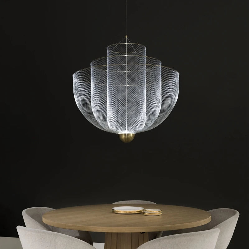 Contemporary Metal Grid Pendant Light – LM1060 - Lumora