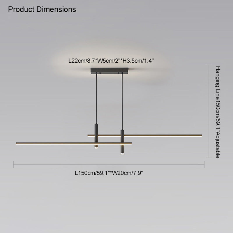 Minimalist Linear LED Pendant Light-LM1002 - Lumora