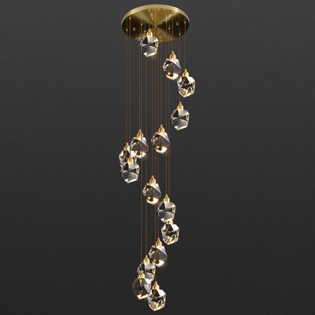 Cascading Crystal Pendant Chandelier-LM1040 - Lumora