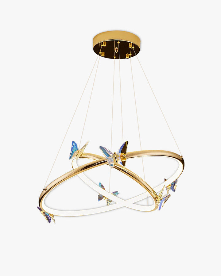 Luxury Butterfly Crystal Ring Chandelier - LM1115