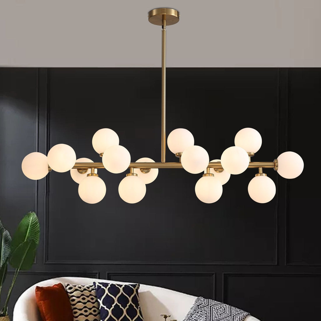 Glass Globes Linear Chandelier - LM1049 - Lumora