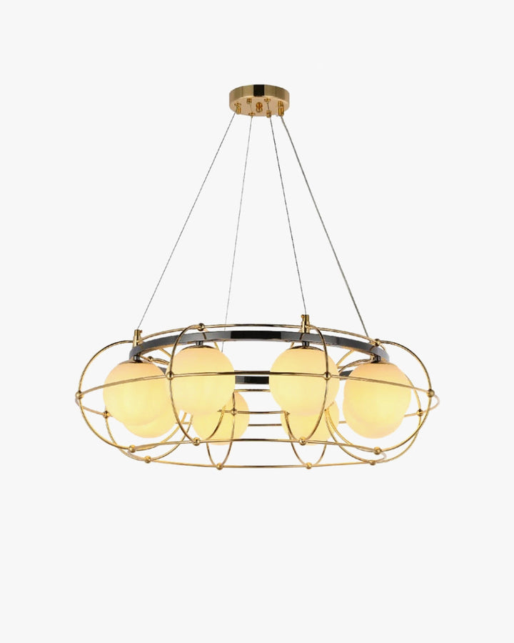 Gold Glass Globe Chandelier - LM1113