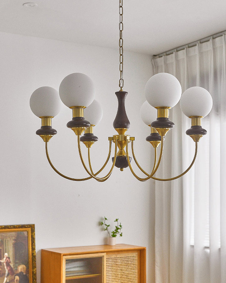 Copper Glass Ball Chandelier - LM1118