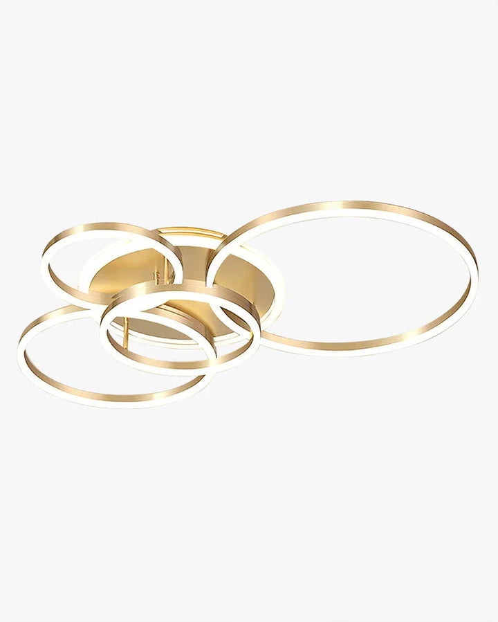 Gold Circular LED Ring Chandelier - LM1020 - Lumora