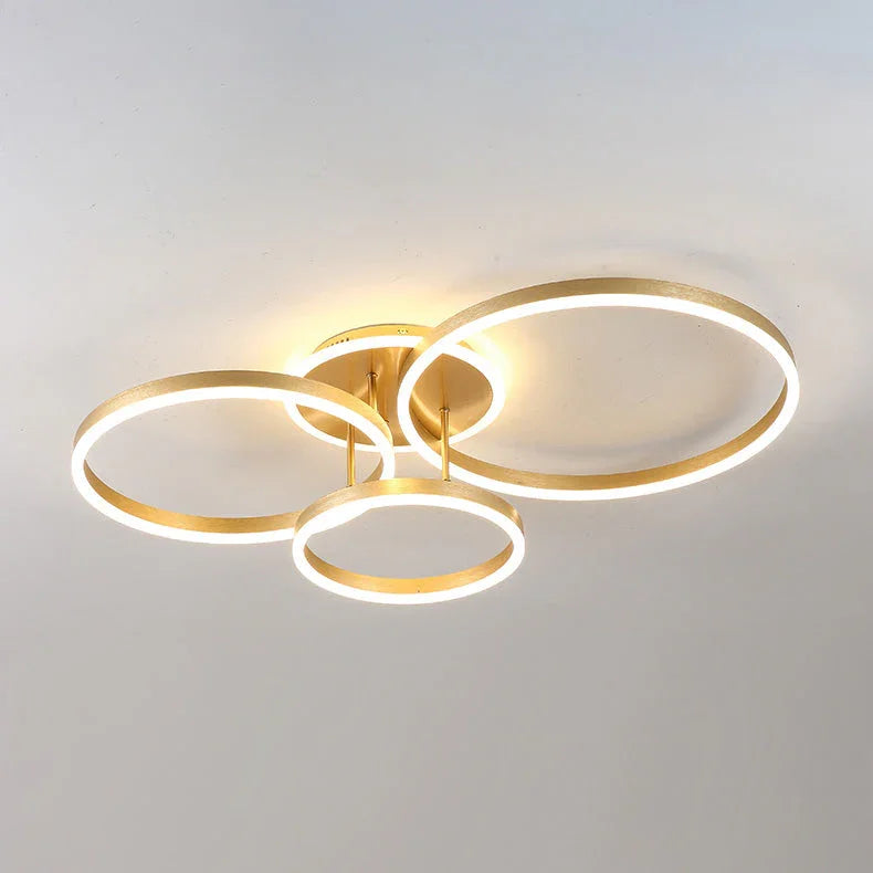 Gold Circular LED Ring Chandelier - LM1020 - Lumora