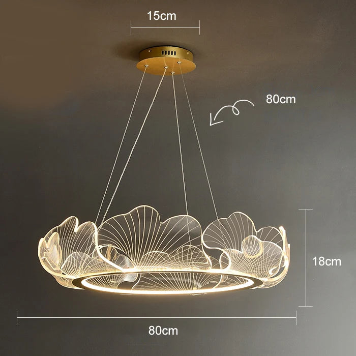 Modern Lotus Leaf LED Chandelier – LM1066 - Lumora
