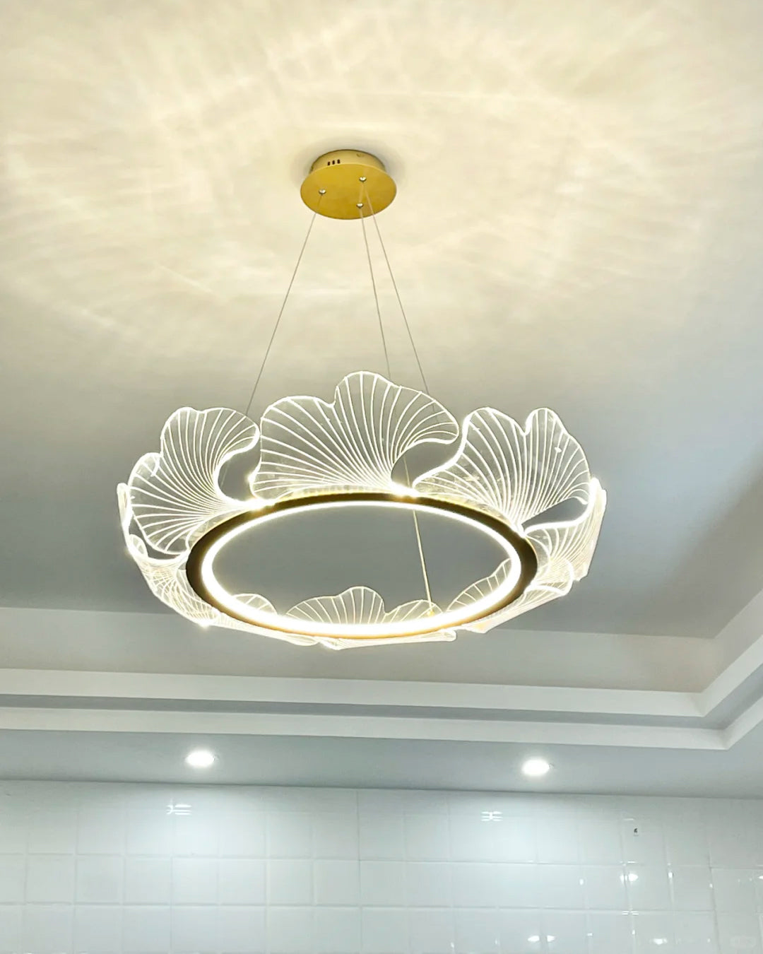Modern Lotus Leaf LED Chandelier – LM1066 - Lumora