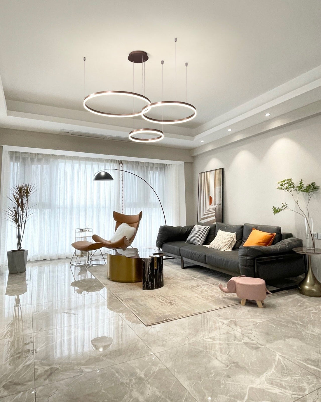 Multi-Ring LED Chandelier - LM1021 - Lumora