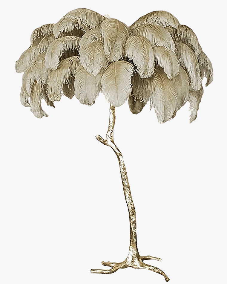 Ostrich Feather Luxury Floor Lamp - LM1016 - Lumora