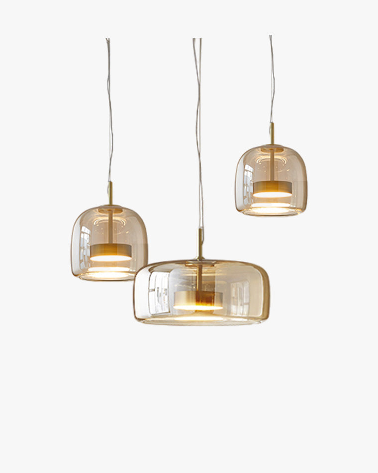 Drum Blown Glass Pendant Light - LM1030