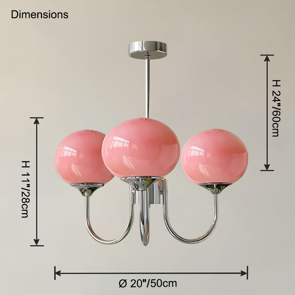 Modern Glass Globe Arm Chandelier – LM1068 - Lumora