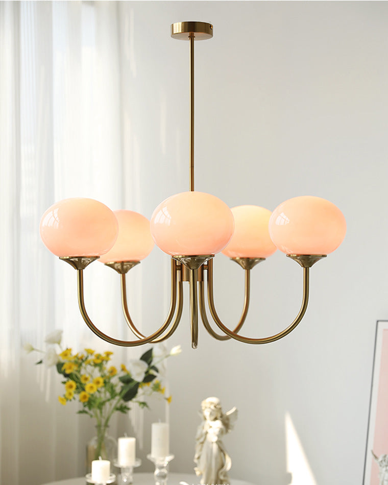 Modern Glass Globe Arm Chandelier – LM1068 - Lumora