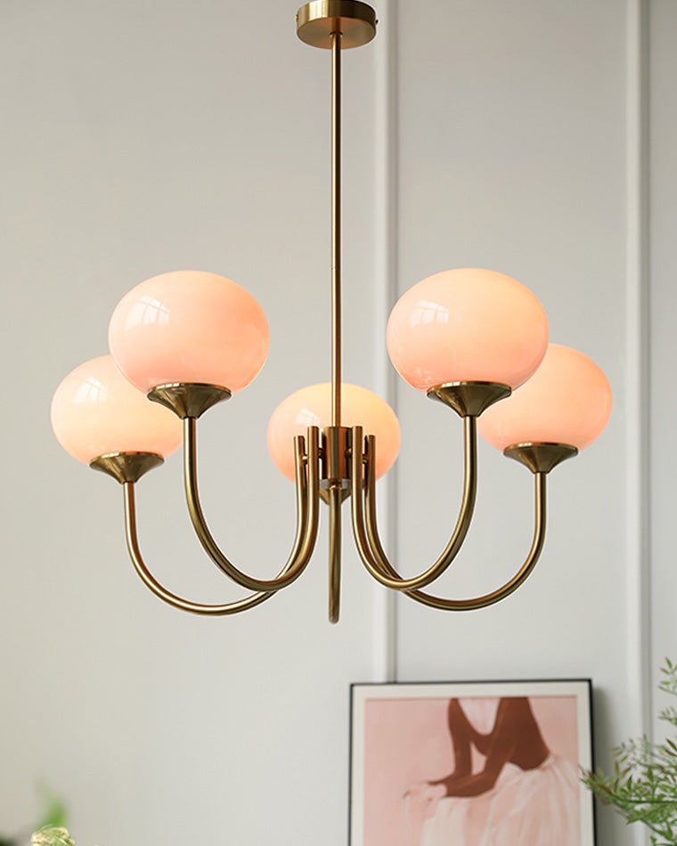 Modern Glass Globe Arm Chandelier – LM1068 - Lumora