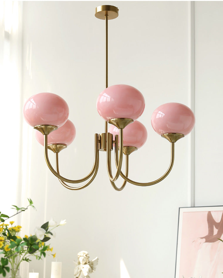 Modern Glass Globe Arm Chandelier – LM1068 - Lumora