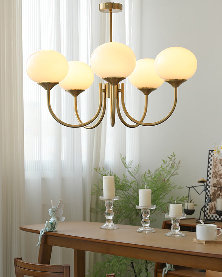 Modern Glass Globe Arm Chandelier – LM1068 - Lumora
