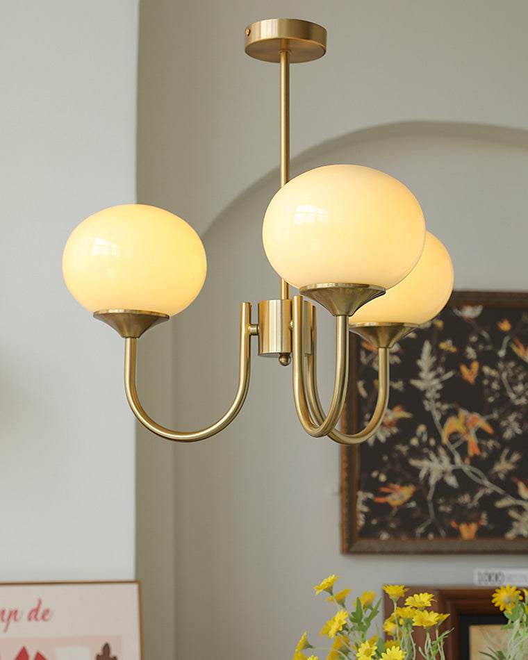Modern Glass Globe Arm Chandelier – LM1068 - Lumora