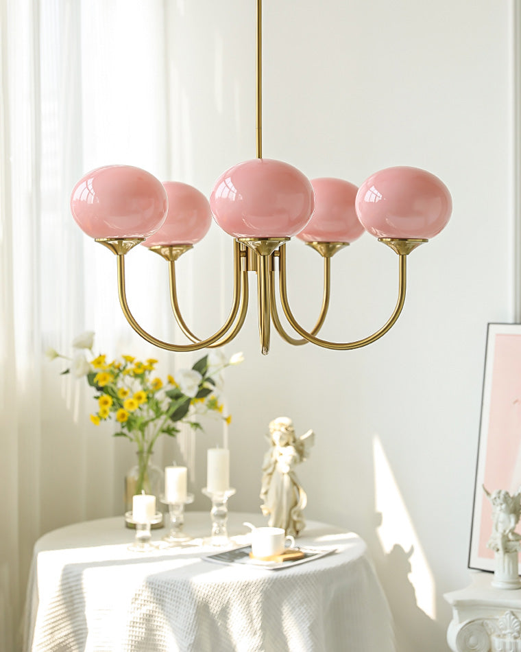 Modern Glass Globe Arm Chandelier – LM1068 - Lumora