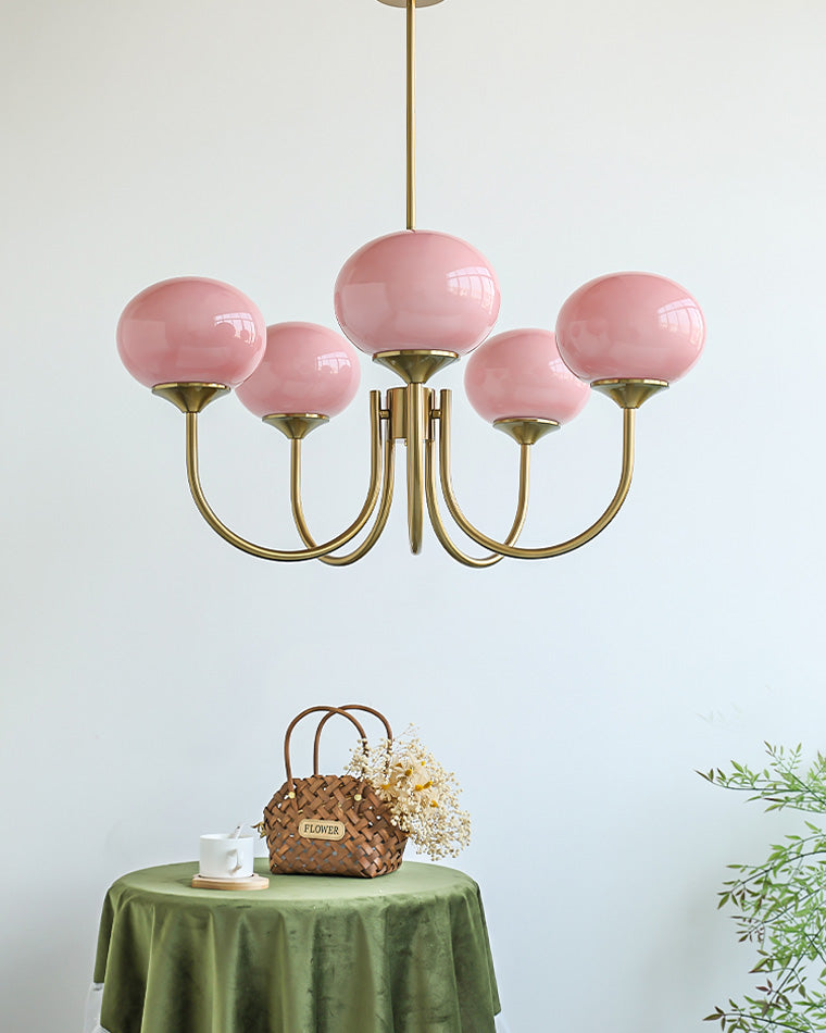 Modern Glass Globe Arm Chandelier – LM1068 - Lumora