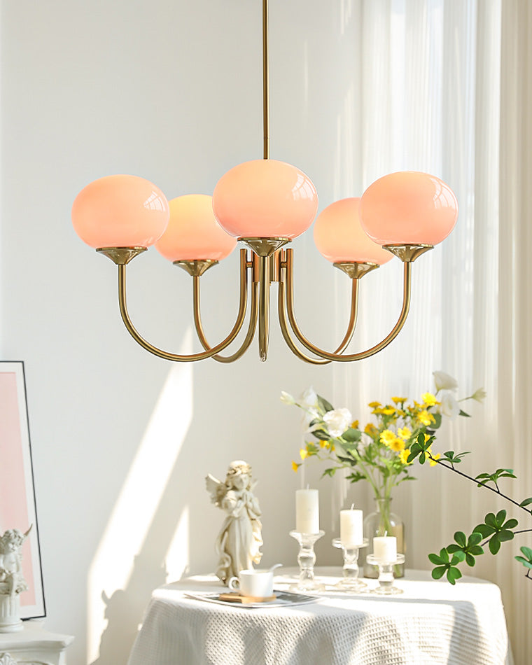 Modern Glass Globe Arm Chandelier – LM1068 - Lumora