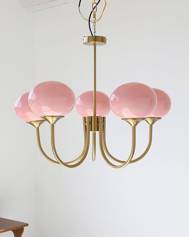 Modern Glass Globe Arm Chandelier – LM1068 - Lumora