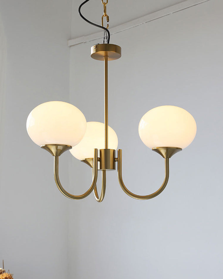 Modern Glass Globe Arm Chandelier – LM1068 - Lumora
